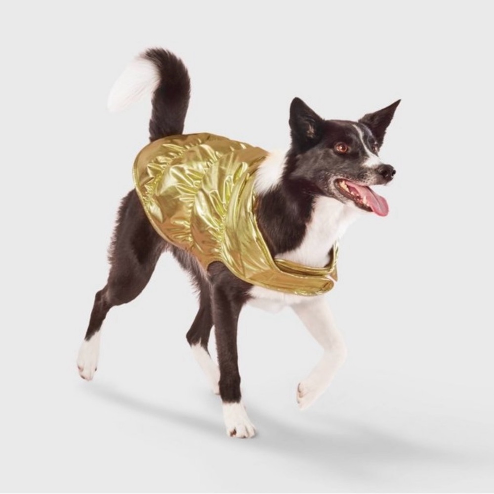 Boots & Barkley™  Puffer Dog Vest Mettalic Gold, Large